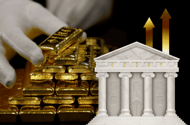 Um quarto dos bancos centrais planeja aumentar as reservas de ouro como proteção contra o dólar americano