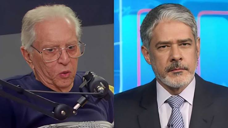 Apresentador Carlos Alberto de Nóbrega sugere que William Bonner sofreu pressão política da Globo